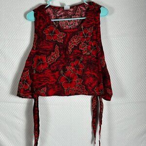 Jon Wenger Hawaiian Red Halter Top Wrap Pants Size Medium Size ? Outfit